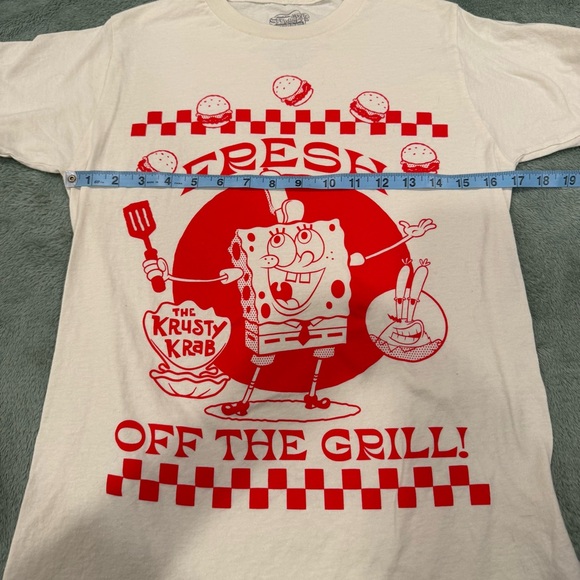 SpongeBob SquarePants Krusty Krab Fresh Off The Grill T-Shirt Size S Nickelodeon - Picture 4 of 6